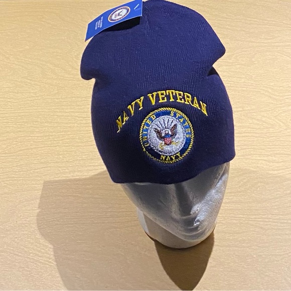 Navy Veteran Beanie - Picture 4 of 5